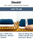 Bed Sheet Organizer Bands (4 Pack)