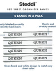 Bed Sheet Organizer Bands (4 Pack)